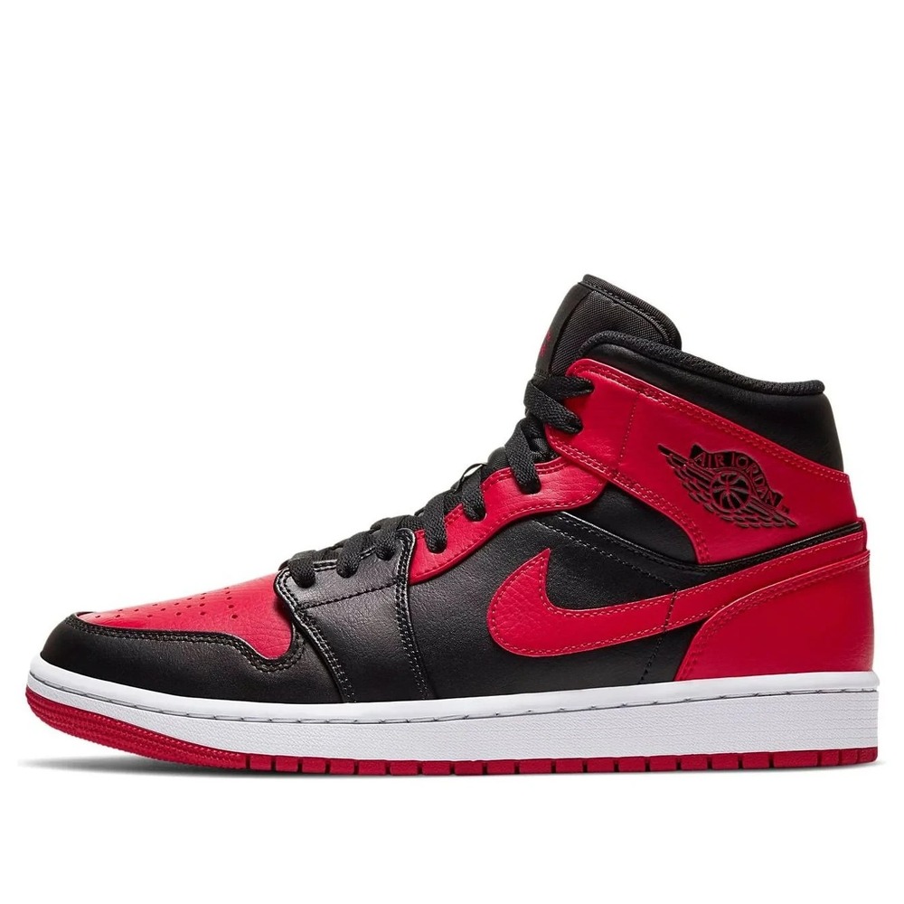 Size 10.5 - [NEW] Men's Air‎ Jordan 1 Mid Shoes 'Black' 554724-074